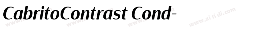 CabritoContrast Cond字体转换